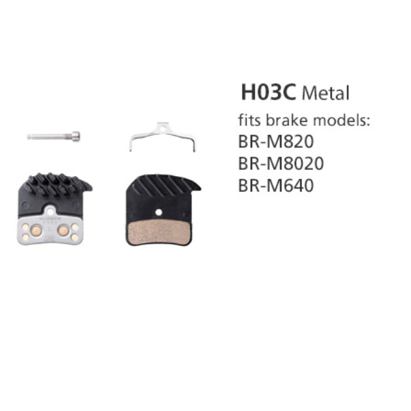 Shimano BR-M8020 Disc Brake Pads HO3C Metal Pad and Spring