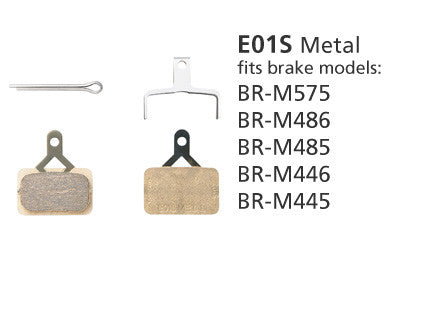 Shimano E01S Metal Disc Brake Pads [BR-M575/BR-M486/BR-M485]